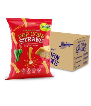 POPCORN STRAW JALAPENO CHEDDAR FLAVOUR 30Gm x 40Pcs