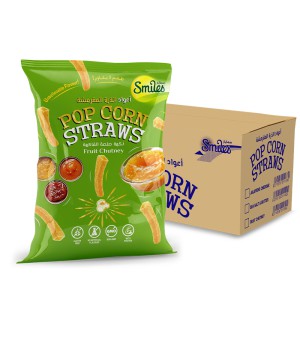 POPCORN STRAWS FRUIT CHUTNEY FLAVOUR 30Gm x 40Pcs